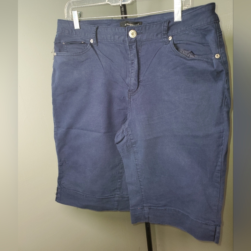 Ashley Stewart Navy Blue Women's Bermudas